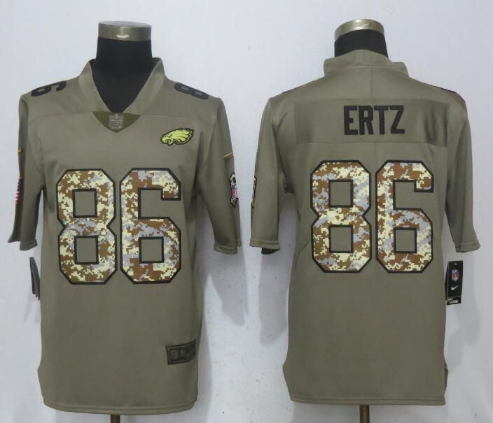 Men Philadelphia Eagles #86 Ertz Olive Camo Carson 2017 Salute to Service Nike Limited NFL Jerseys->los angeles lakers->NBA Jersey